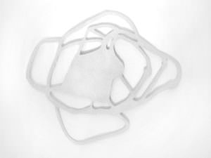 "Form-weiß/03" Acryllack auf Karton, ca. 50 x 60 cm, 2011